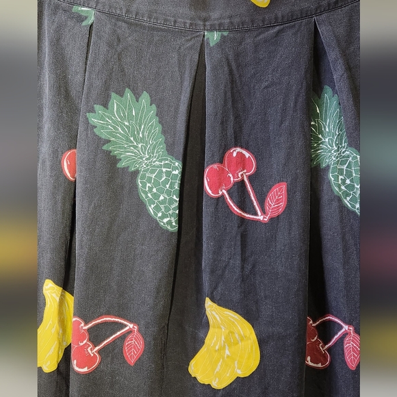 Eloquii a-line charcoal black fruit skirt women's size 20 - Picture 2 of 11